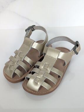 Freshly Picked Metallic Gold Strappy Fisherman Sandals